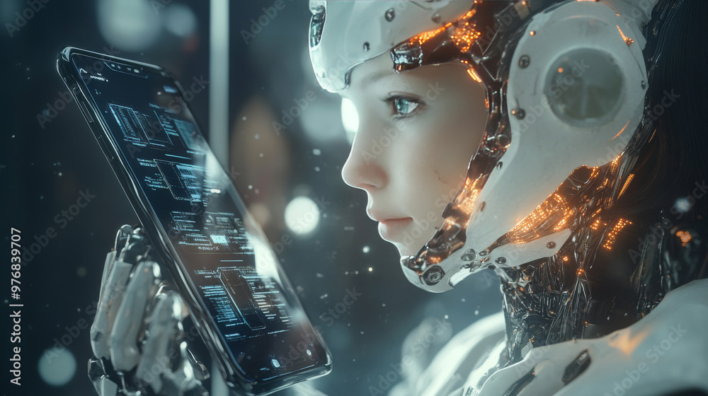 Poster artificial intelligence grants access to information and data in online networks through a smartphon