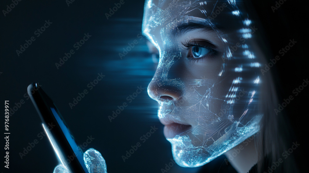 Poster artificial intelligence grants access to information and data in online networks through a smartphon