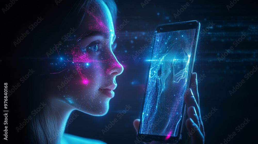 Poster artificial intelligence grants access to information and data in online networks through a smartphon