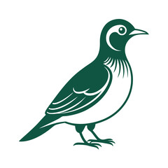 bird on a branch vector illustration.