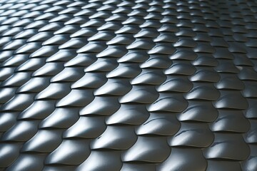 a close-up of a metallic grey texture with a wavy pattern