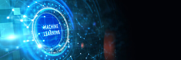 Machine learning artificial intelligence AI concept. 3d illustration