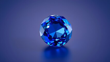 Rotating Sapphire Gem:  Reflective Blue Surfaces