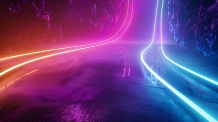 Neon Lights: A vibrant neon lights background with glowing colors, adding a futuristic and energetic vibe for tech gadgets. 
