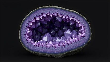 Amethyst Geode:  Rough Exterior and Crystal Interior