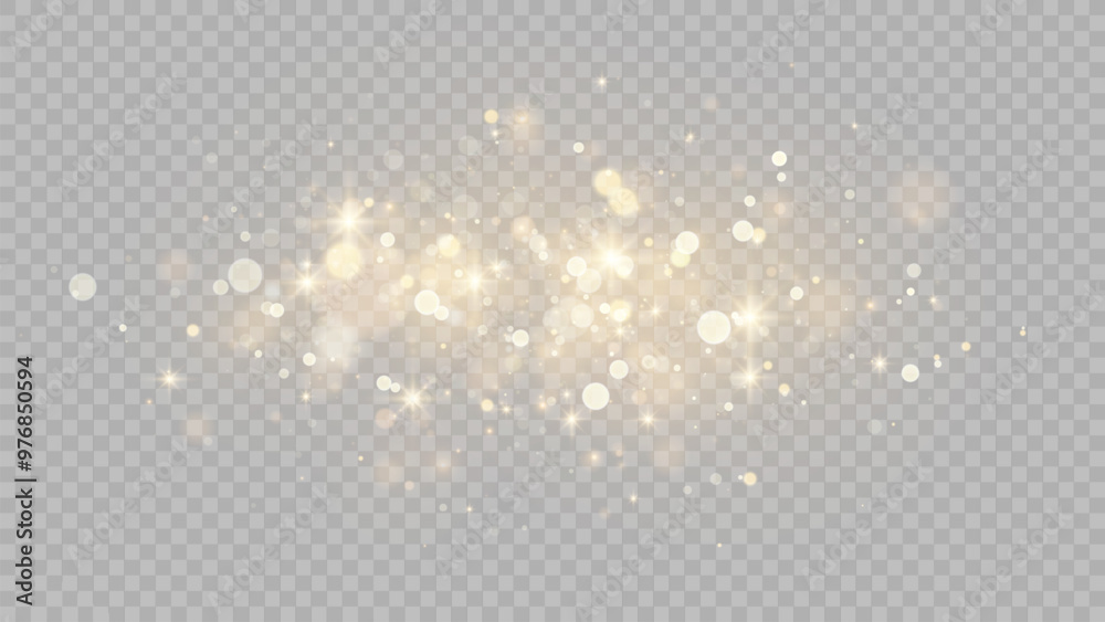 Canvas Prints the dust sparks and golden stars shine with special light. vector sparkles on a transparent backgrou