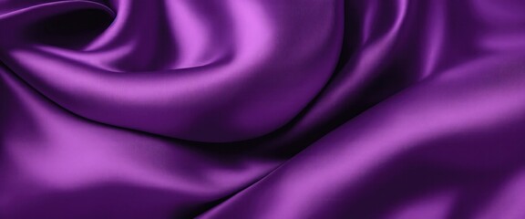 Obraz premium Luxurious Purple Silk Fabric with Elegant Rich Folds