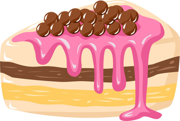 Boba cheese cake slice cake