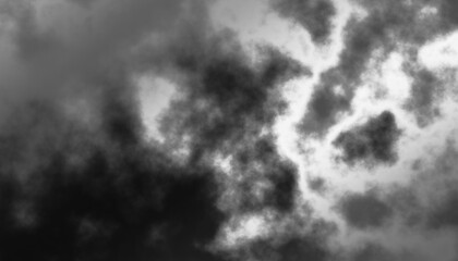 Isolate realistic monochrome fog and clouds on transparent backgrounds specials effect 3d render png