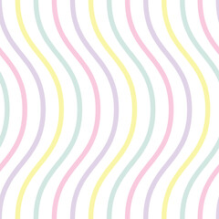 vector wavy lines pattern background with pastel colors