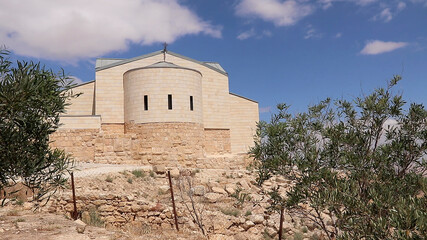 The Modern Building of Moses’ Memorial Church at Mount Nebo, Jordan