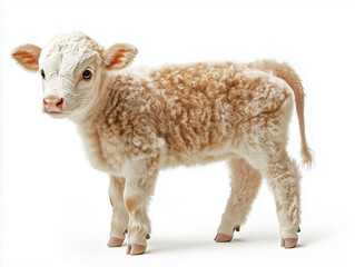 Fototapeta premium Baby cow isolated on white background