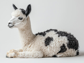 Obraz premium Llama or alpaka isolated on white background