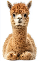 Naklejka premium Llama or alpaka isolated on white background