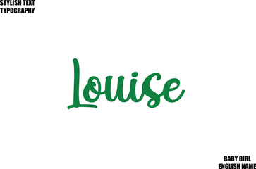 Fototapeta premium Louise Female Name - in Stylish Cursive Typography Text