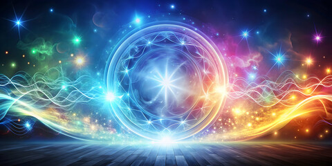 Obraz premium Hand-drawn of magical energy with letters and symbols, mysterious, mystical, energy, hand-drawn, artistic