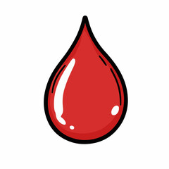 Obraz premium Bright Red Droplet in Vector Style