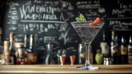 Celebrate National Vodka Day with a classic cocktail at a busy bar during the evening hours