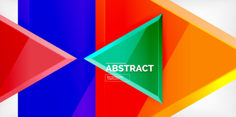 Triangle glass shapes geometric abstract background. Vector Illustration For Wallpaper, Banner, Background, Card, Book Illustration, landing page