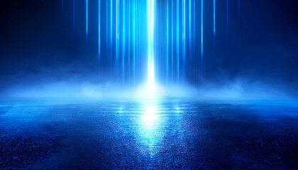 Blue Abstratic Neon Background