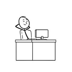 a person is relaxing in the office