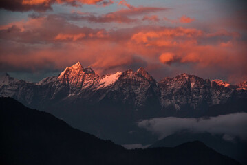 sunrise in the mountains