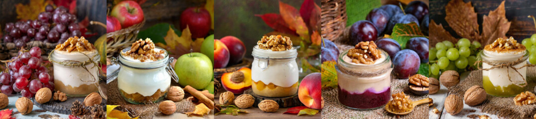 Dessertcreme im Herbst