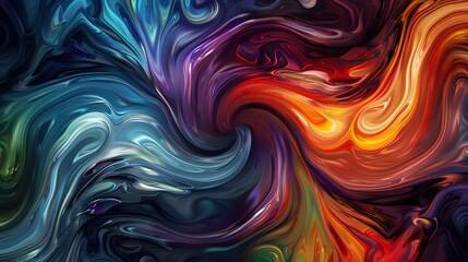 Vibrant Color Swirls: A vibrant abstract background with swirling colors and fluid patterns, evoking a sense of motion and energy. 
