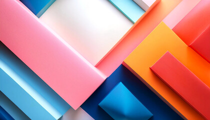 Fototapeta premium Abstract Geometry with Multicolor Layers