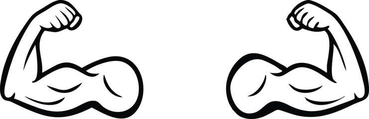 Biceps. Muscle icon. Gym logo. Vector illustration