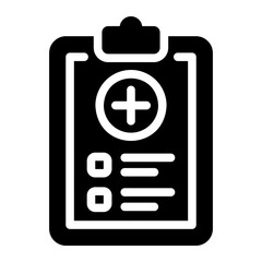 Fototapeta premium medical record Solid icon