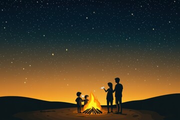 A close-up of a forest fire, with bright orange flames consuming trees and dark smoke billowing.. Beautiful simple AI generated image