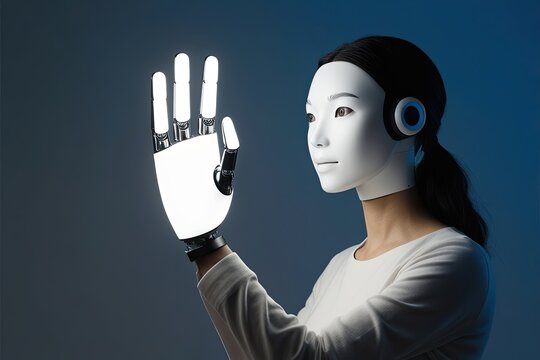 Robotic Hand in Ambient Lighting Enhancing Digital Interaction with Technology and Insight