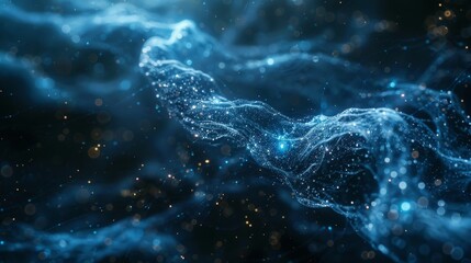 Obraz premium Innovative sci-fi background with a blend of biological and technological elements