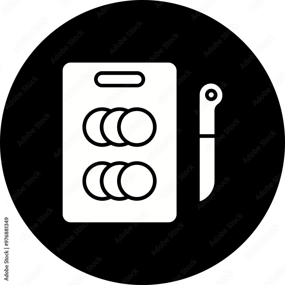 Sticker kitchen board icon