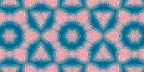 Abstract Pink White Blue Pastel Kaleidoscope Geometry Psychedelic Art Pattern Background