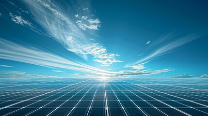 Solar panels on a modern house roof with clear blue sky
