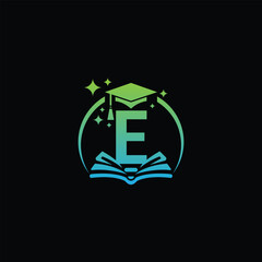 Modern Education Iconic Logo With Letter E