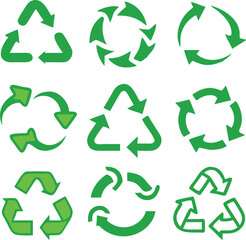 Obraz premium Recycling icon collection. Vector 