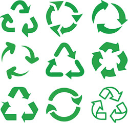 Recycling icon collection. Vector 