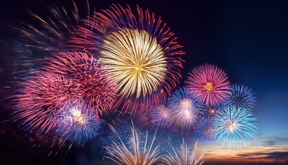 fireworks in the night sky