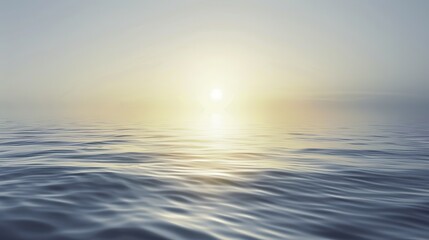 Fototapeta premium Abstract Blue Blurred Background with Light Sky Blue Color Gradient, Soft Clouds, and Calm Sea Water Texture. Bright Summer Day, Clear Sky, and Minimalistic Vector Illustration in a Realistic Photo St