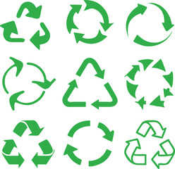Obraz premium Recycling icon collection. Vector 