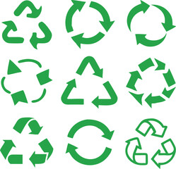 Fototapeta premium Recycling icon collection. Vector 