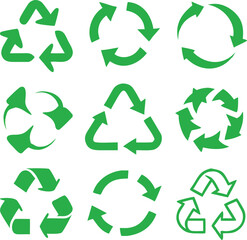 Recycling icon collection. Vector 