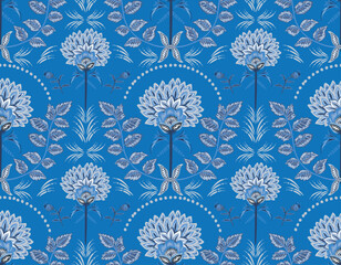 Romantic Boho floral pattern,  Persian pattern  Indian floral pattern, Vector Illustration ,