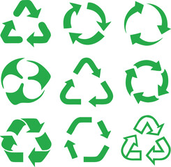 Obraz premium Recycling icon collection. Vector 
