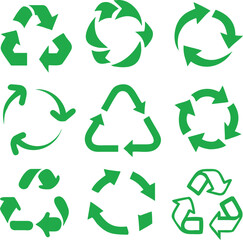 Recycling icon collection. Vector 