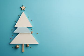 Fototapeta premium Festive Christmas Background with Abstract Christmas Tree Design