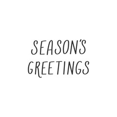 Christmas quote season's greetings. Hand drawn vector cute lettering. Stickers or prints templates